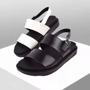 스트랩 여름 남자 가죽 베이직 심플 샌들 슬리퍼 데일리슈즈