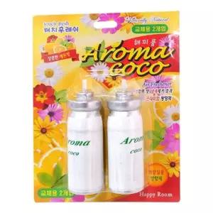 해피룸 화장실 방향제 터치후레쉬 교체용2P(레몬향)