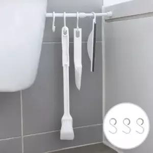 올클린 화이트 압축봉 청소솔 세트 / 욕실청소솔 청소브러쉬 스퀴즈 타일청소 걸이형 청소도구