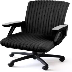 AELS 인조 모피 줄무늬 사무용 의자 커버 책상 컴퓨터 - 의자/팔걸이 부드러운 통기성 원단 세탁 및 탈착식