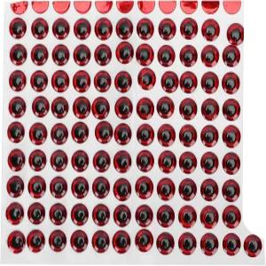 VBESTLIFE 100PCS/팩 드롭 플라스틱 낚시 미끼 스티커 만들기용 9mm 3D 시뮬레이션 빨간색