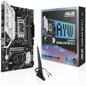 ASUS B760M-AYW WiFi D4 II 인텔 B760 LGA 1700 microATX 메인보드 PCIe 5.0 x16 지원 M.2 슬롯 2개 DDR4