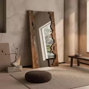 원목 카페 인테리어 빈티지 스탠드 전신거울 고재