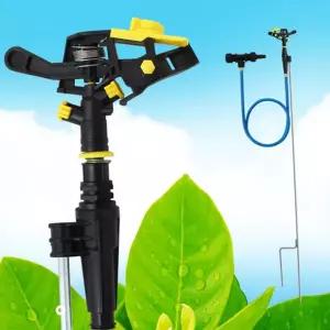 잔디 스프링쿨러 360도 회전형 물주기 농업용 스프링쿨러 정원 물뿌리개 원터치 커플러 살수기 연결구