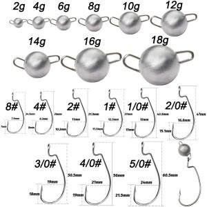 5개 메탈 지그 헤드 웜 훅 2g 10g 18g 웨이트 크랭크 기어 싱커 페스카 위드리스 오프셋 텍사스 리그 낚시