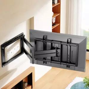 벽걸이 TV 브라켓 선정리 모니터 대형 숨기기 상하좌우 티비거치대 무타공 셋톱박스 풀모션