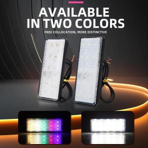 LED 직사각형 바이크 오토바이 반사등 번호판 램프 스트로브  테일  장식 호환 액세서리