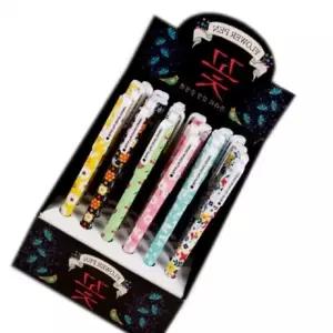 ( )중성펜 볼펜 꽃 플라워 클립펜 문구 사무용품 필기구 (24개세트)