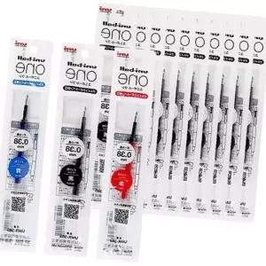 (색상 블루)문구 사무용품 유니볼 원 볼펜 리필심 0.38mm 10개 세트 1P 교체용