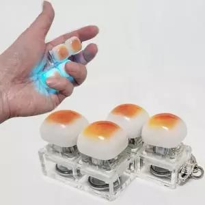 ( )S자 led 불빛 빵 키캡키링 딸깍이 손장난감 클리커 베이커리 피젯토이 키보드키링 키홀더 어린이날선물