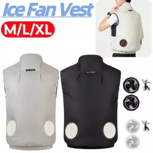 얼음조끼 냉조끼 통기성 민소매 작업복 에어컨 의류 3 기어 착용 더운 날씨 작업용 쿨링 선풍기 조끼