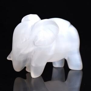 천연 크리스탈 셀레나이트 스톤 코끼리 바위 광물 표본 공예 행운의 항목 풍수 컬렉션 홈 장식 Gift1PC