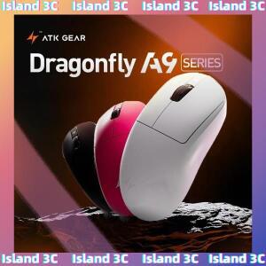 ATK Dragonfly A9 Plus Promax 무선 E-스포츠 Bluetooth 게임용 마우스 경량 트라이 모드 인체 공학적 PC