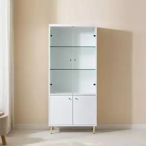 파로마 베이 나딘 양문형 유리 장식장 건담 양주 와인 진열장