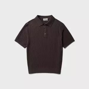 [올젠](하남점)Cool touch 립변형 조직 카라니트 코튼티셔츠 3종택1 ET1304F