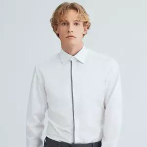 [듀퐁] 플라켓 트리콜로르 952 컴포터블 셔츠 화이트 SE6SM22LS952SWH