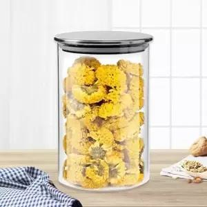 밀폐유리병 푸드 내열유리 밀폐용기 2p세트 원형 잡곡병 내열유리병