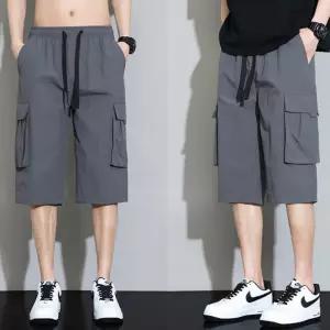 남성 반바지 7부 와이드 허리밴딩 팬츠 쿨 건빵바지 데일리 3색상