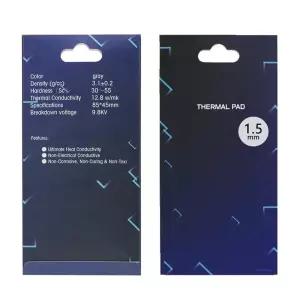 노트북 히트싱크/GPU/CPU/LED 쿨러용 열 패드 12.8W/mK 85x45x1.5mm 비전도성 실리콘
