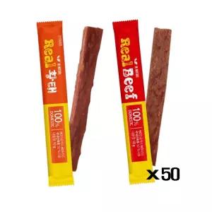 인내이쳐 리얼 스틱 1p X50(선택) 애견간식 비프 황태 AhK4+2GKE