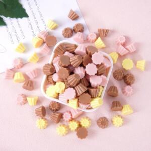 10pcs 미니 젤리 푸딩 커스터드 몰드 모델 PVC DIY 현실적인 케이크 인형 호환 액세서리 미니어처 홈 장식