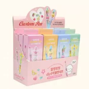 플유 말랑토핑 diy 4색볼펜 세트 한박스 12개입 볼꾸 펜꾸