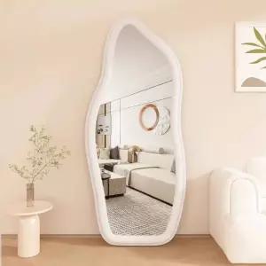 웨이브 전신거울 대형 카페 거울 곡선 디자인 인테리어 전신 벽걸이