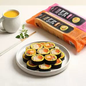 [다신샵] 저당 쌀빠진 단백김밥 2종 (크래미+통새우) 6팩 / 탄수화물저감 계란지단김밥