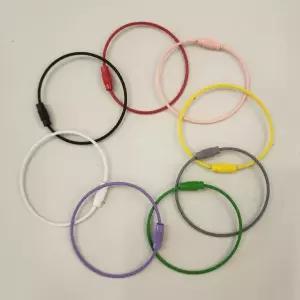 20개 세트 와이어링 다용도 d1 컬러풀 키링부자재고리