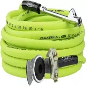 플렉스질라 트럭 타이어 인플레이터 키트 3/8인치 x 50피트. 호스 헤비 듀티 경량 하이브리드 질라그린 -
