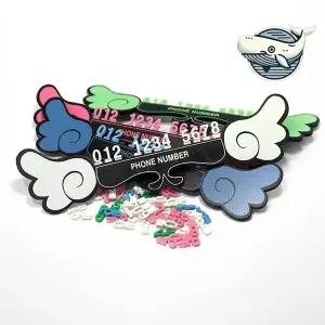 파스텔톤 야광 주차 번호판 숫자칩 양면테이프 번호판