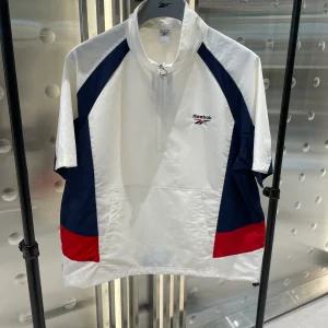 [국내정식매장] 리복 바람막이 DNA 컬러블록 반팔 아노락 - 화이트:네이비