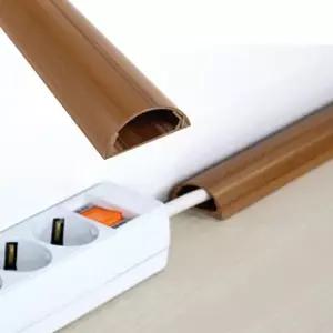 전선정리 몰딩 1mx40mm 1개 타원 우드