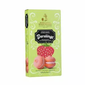 비스코티 쯔가리 - 달링스 비스킷 딸기 크림으로 가득 찬 쿠키 130g (4.58온스)