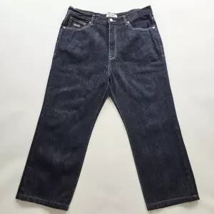 플랙진 청바지 일자 와이드 진청 데님팬츠 사이즈36