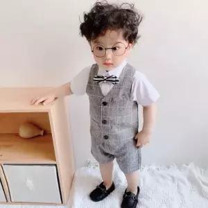 팜므 남아 정장 아기 영국 격자 4종세트 코디정장세트설날