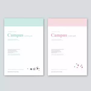 패드 편지지 노트패드 편지지패드 캠퍼스 곰신편지지