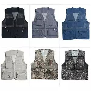 남성 여름 조끼 아웃도어 등산 메쉬 남성 망사 조끼 야외 폴리에스터 스포츠 활동복 낚시복 작업복 등산복