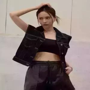 [매장정품] TOPTEN 탑텐 여성) 데님 크롭 베스트MTE2VI2901