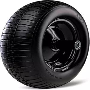 타이파 14인치 1개 PC 솔리드 플랫 프리 교체 타이어 및 휠 3.50-8 5/8인치 베어링