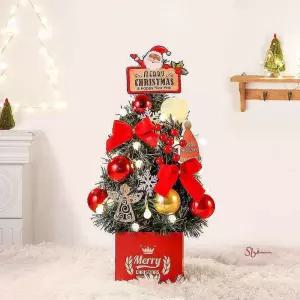 40cm 전구포함 레드 책상 트리 미니 풀세트abc136