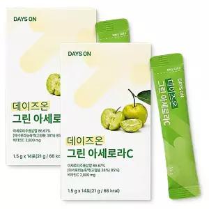 천연비타민C 데이즈온 그린아세로라C 14포 2개