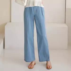 [유야]여성 스판 데님 밴딩 일자 청바지 연청바지 -FPN0751- 여름