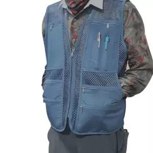 여름 망사 조끼 아웃도어 메쉬 베스트 남성 여름 조끼 통기성 민소매 낚시복 작업용 작업복 작업 낚시 경량
