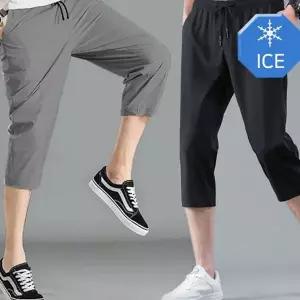 칠부 팬츠 밴딩 아이스 여름 칠부 바지 쿨링 트레이닝복 트레이닝 기능성 운동복 스포츠 츄리닝 운동 웨어
