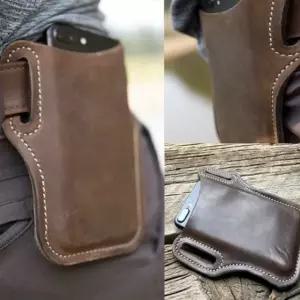 케이스 허리 스마트폰 핸드폰 연결 가죽 벨트 휴대폰 가방 허리집 파우치 홀더