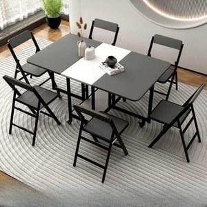 6인용 접이식식탁 다기능 확장형 북유럽풍 의자개 의자