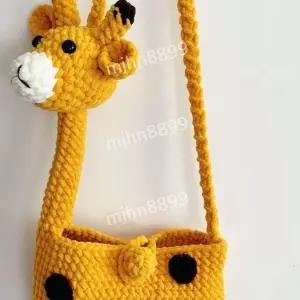 코바늘 DIY 키트 패키지 기린 가방 크로스백 만들기 캐릭터 양모 뜨개 도안