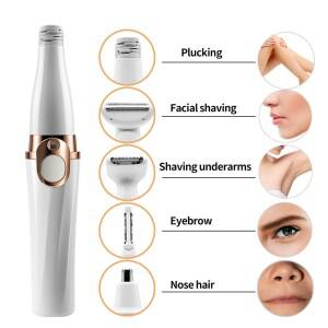 여성용 5 in 1 전기 면도기, 레이디 쉐이버, 겨드랑이, 비키니, 팔, 다리, 얼굴, 콧수염 제모기, 휴대용 무
