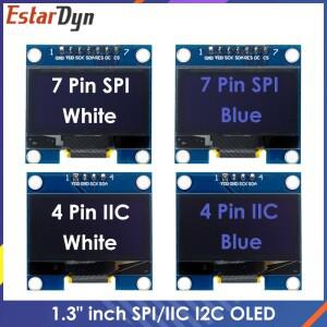 RoHS 1.3인치 OLED 모듈 흰색/파란색 SPI/IIC I2C 통신 색상 128X64 디스플레이